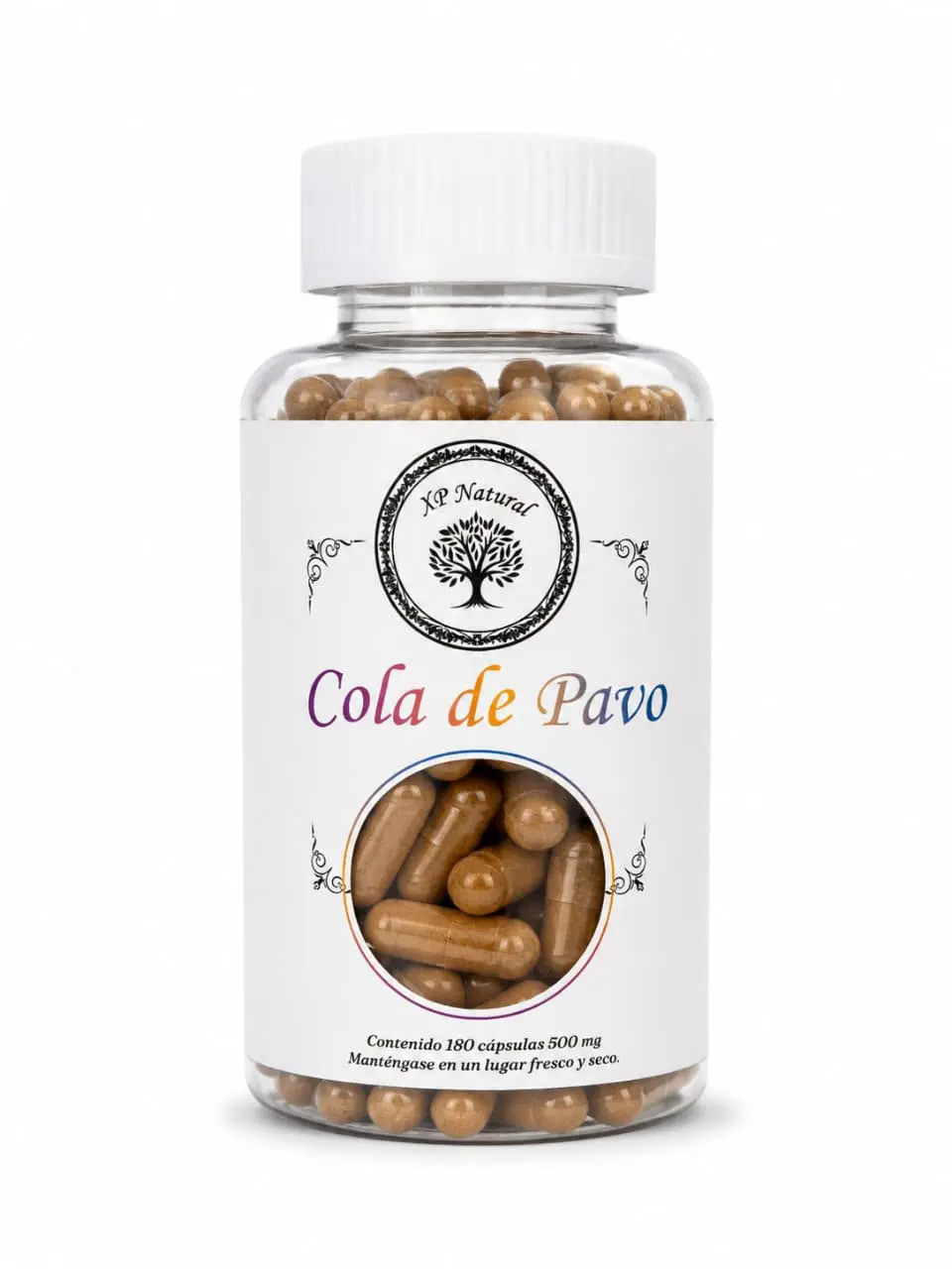 Frasco de hongo cola de pavo en cápsulas de XP Natural para el sistema inmunológico